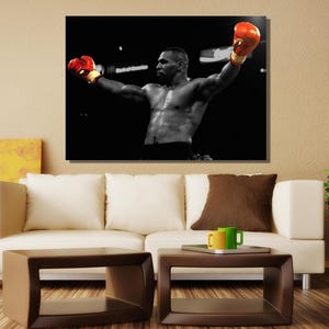 Mike Tyson Ready To Hang Canvas Wall Art,Mike Tyson Wall Art,Mike Tyson Poster,Motivational Wall Art,Gym Wall Decor, Poster,Boxing Wall Art