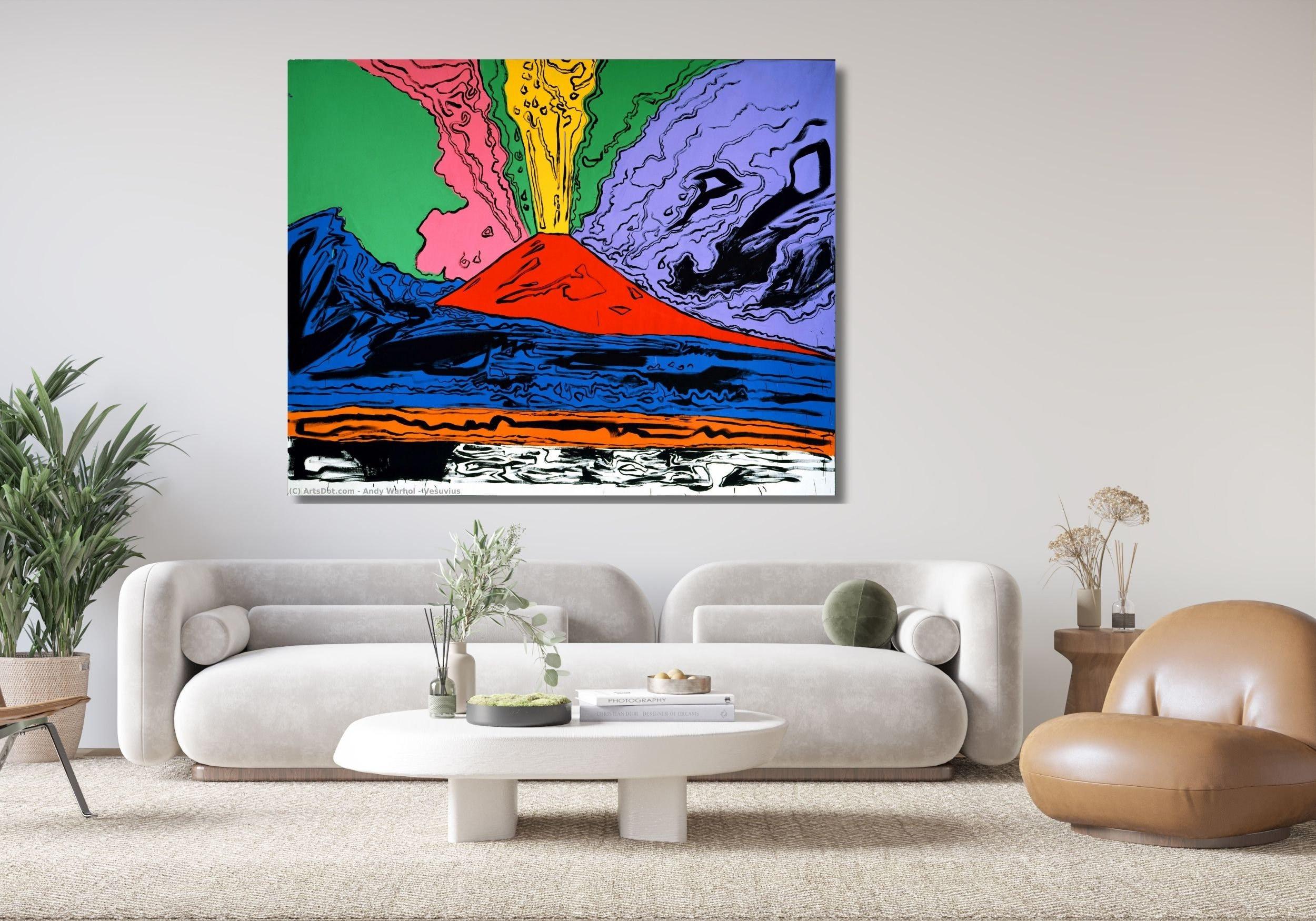 アンディ・ウォーホルのヴェスヴィオ火山キャンバスウォールアート