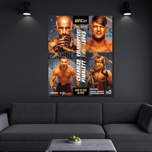 UFC 314 Alexander Volkanovski Vs Diego Lopes Championship Title Paddy Pimblett Michael Chandler Fight Canvas Poster  Ultimate Fighting Great