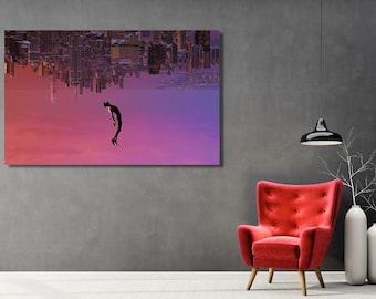 Miles Morales Spiderman Ready to Hang Canvas Wall Art, Into the Spider-Verse Wall Decor, Art Wall Hanging, Gift for Kids,Spiderman Painting