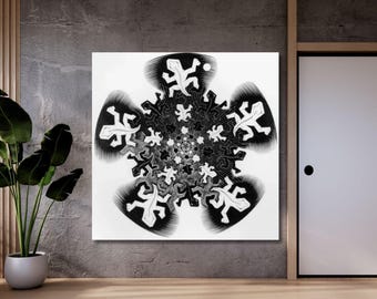 Maurits Cornelis Escher ESCHER Development II Canvas Wall Art,Reproduction Print,Abstract Wall Art ,Expressionism Art Print,Modern Art Print