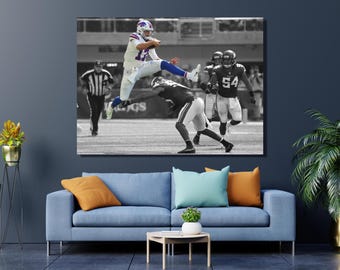 Josh Allen Ready to Hang Canvas,Buffalo Bills Poster, Bills Print Premium Wall Art Artwork Print Decor,Great Gift for Man Cave