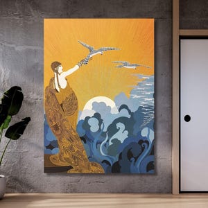スピリチュアルアート「Wings of Victory」(アールグラージュ作品) Wings of Victory by Erte Quality Print - Frame Me - Etsy