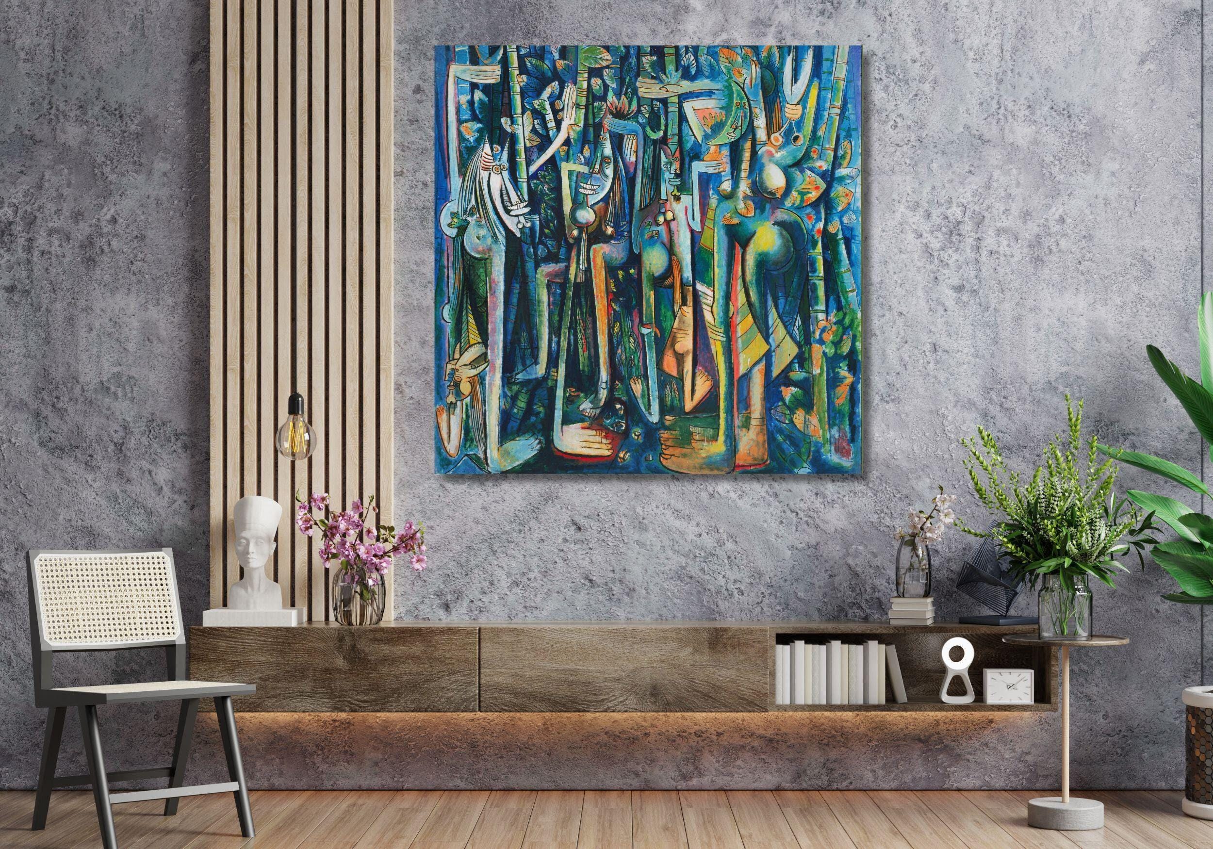 The Jungle by Wifredo Lam Quality Print Framed Canvas Wall Art