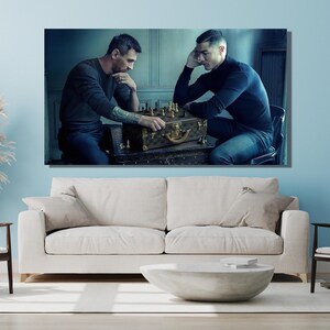 Lionel messi und cristiano ronaldo schach fertig zum aufhängen wand kunst leinwand messi cr7 kunst geschenk für ihn schach herausgabe druck ronaldo messi
