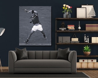 Rafael Nadal Ready To Hang Canvas Wall Art,Rafael Nadal Poster,Tennis Poster,Extra Large Wall Art,Living Room Wall Decor, Tennis Fan Gift