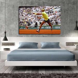 Nadal Wall Art,Rafael Nadal Ready to Hang  Canvas Wall Art,Rafael Nadal Poster,Nadal Print,Sports Wall Art,Tennis Fan Gift,Large Wall Art