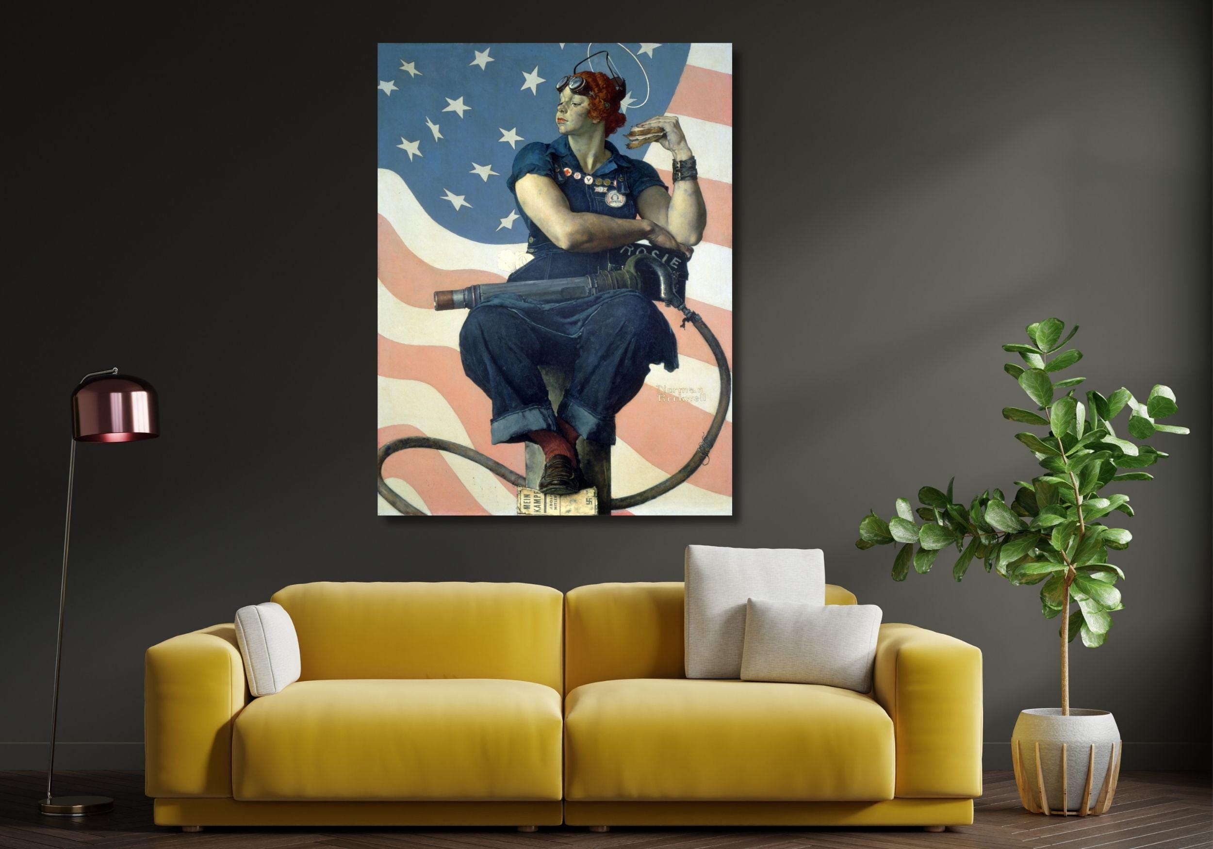 Norman Rockwell Rosie the Riveter (1943) Quality Art Print Ready