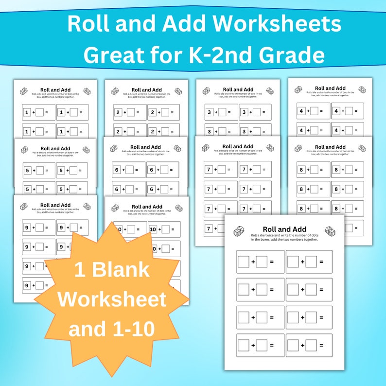 Printable Roll and Add Addition - Il 794xN.5692271889 Al4a