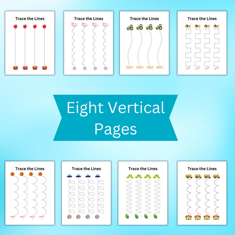Printable Line Tracing Worksheets Beginner Writng Preschool