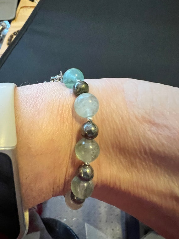Genuine Fluorite Keychain/Bag Charm/Bracelet/Wristlet