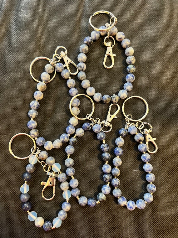 Genuine Sodalite Keychain/Bracelet/Wristlet/Bag Charm