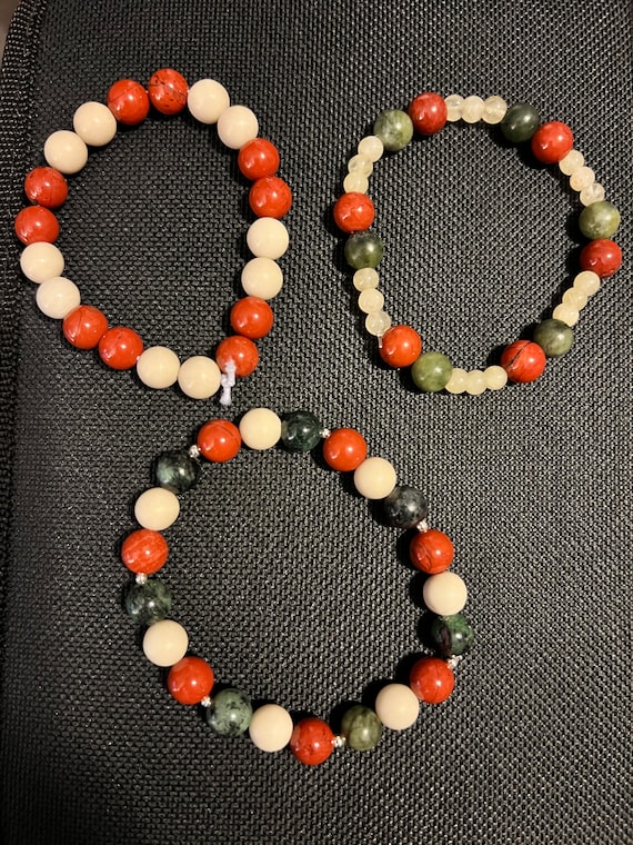 Genuine Red Jasper Stretch Bracelet