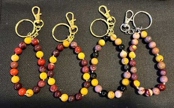 Genuine Mookaite keychain/bag charm/bracelet/wristlet!