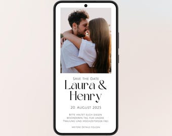 Digital wedding save the date with photo | Personalized invitation | Template | Save the date wedding | Digital card | Wedding invitation