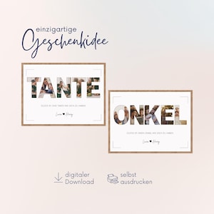 Personalized gift aunt and uncle | Photo collage aunt and uncle | Gift idea for godparents for Christmas and birthday