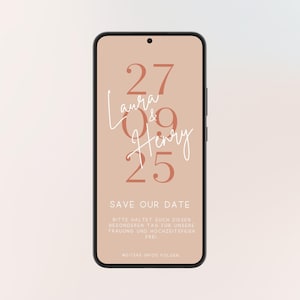 Save the Date digital für Hochzeit bunt | Personalisierte Einladung | Vorlage | Save the Date Hochzeit | Hochzeitseinladung Frühling pastell