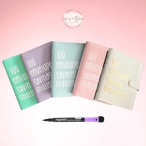 100 Envelope Savings Challenge with marker
