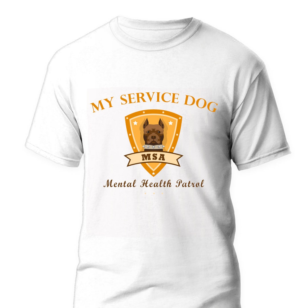 My Service Dog Mental Health Patrol Handler Tshirt Etsy