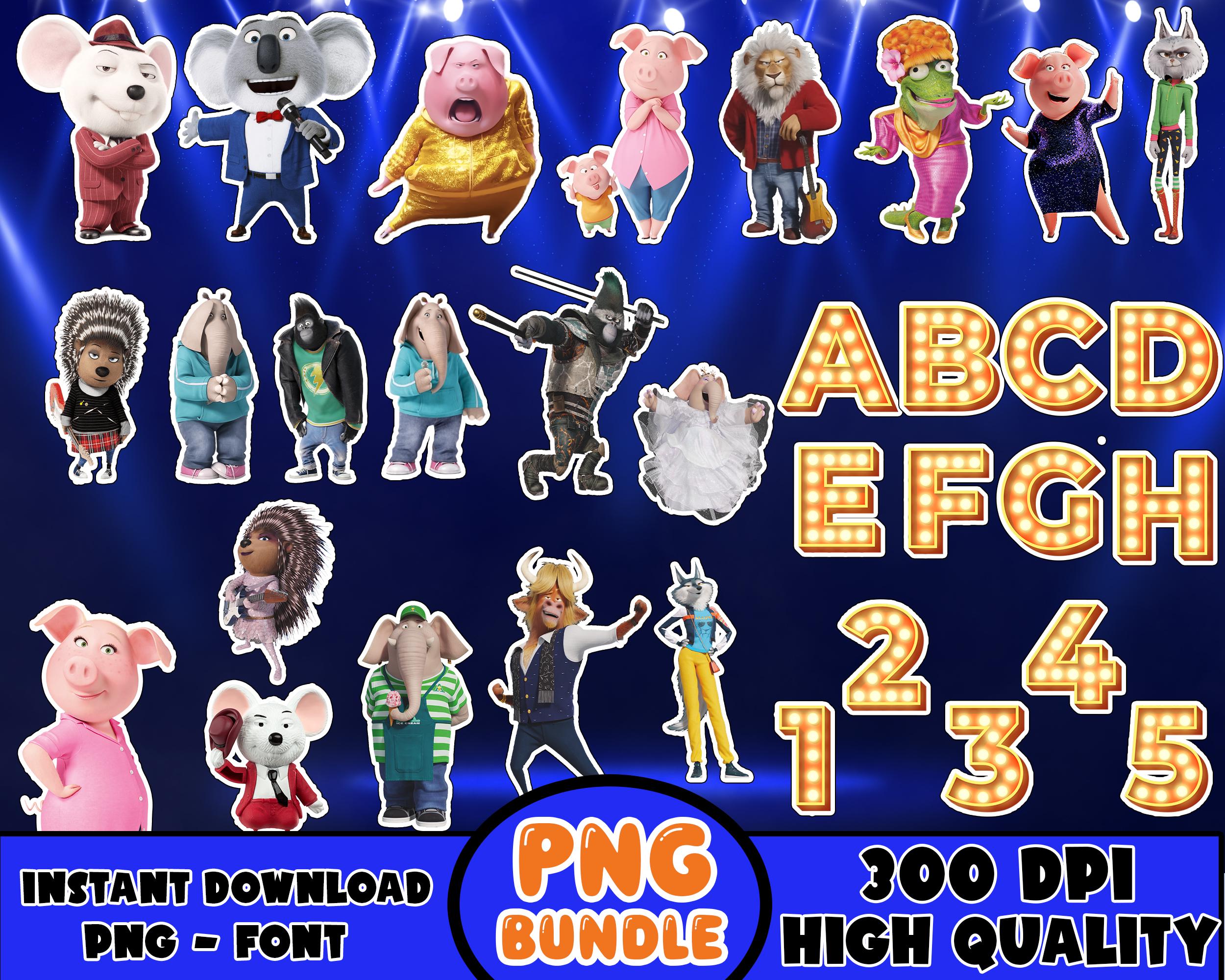 Instant Download Sing 2 PNG Bundle - Digital File - Etsy