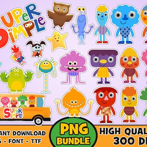 Super Simple Instant Download Birthday PNG and Font - Digital File