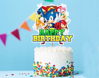 Printable Sonic the Hedgehog PNG Cake Topper Digital Download Instant ...