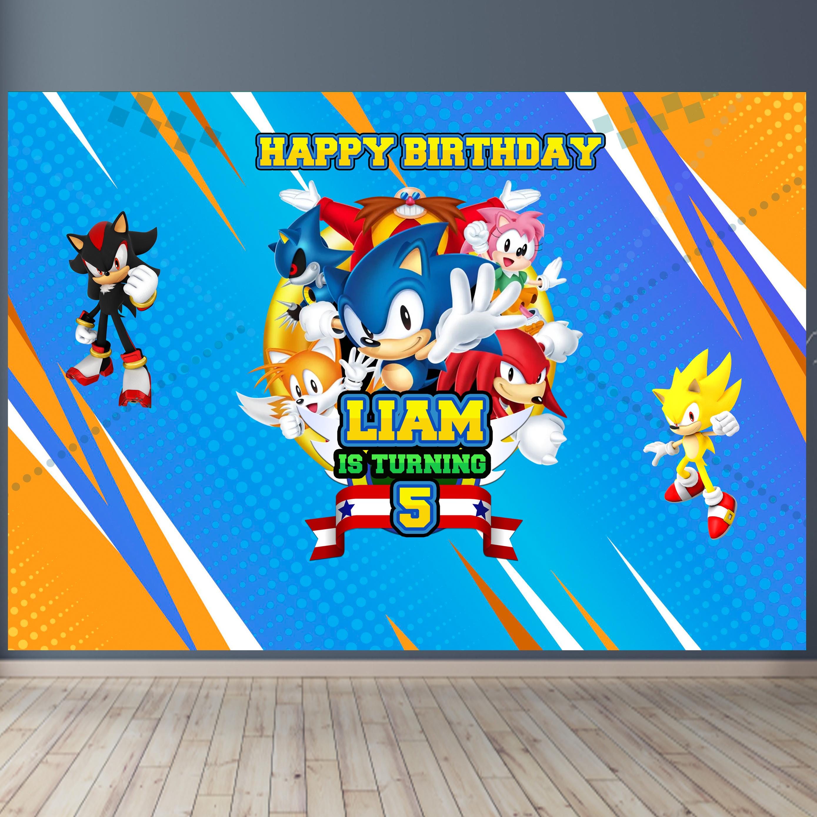 Striscione Sonic - 01 - Carta Cm 140x100 Personalizzato - Foto 3