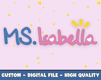 Personalized Ms. Rachel Logo: Birthday Party Design (Digital File)