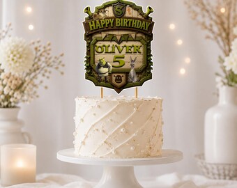 Personalized Shrek Birthday Cake Topper - Digital File