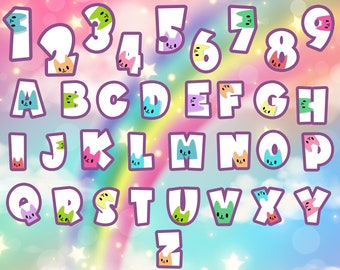 Instant Download Dollhouse Alphabet Birthday PNG and Clipart - Digital File