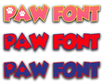 Paw Print Alphabet PNG: Birthday Font (Digital File)
