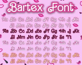 Sofortiger Download Bartex Alphabet Geburtstag PNG und TTF - Digital File