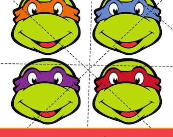 Ninja Turtles Head SVG & PNG Bundle (Digital Download)