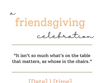 A Friendsgiving Invite