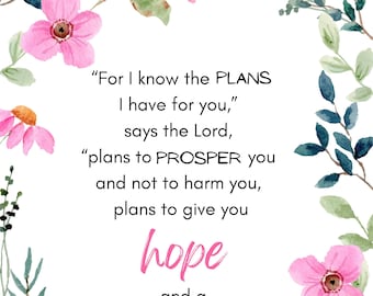 Jeremiah 29:11 Printable Poster