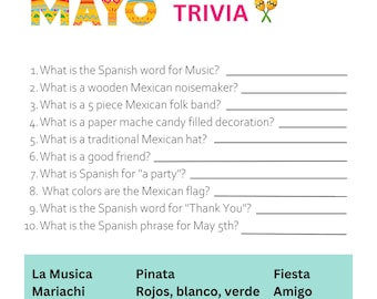 Cinco de Mayo Translation Game Printable
