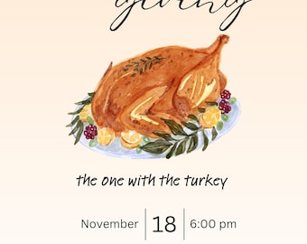 Friendsgiving Invite: The one with the Turkey