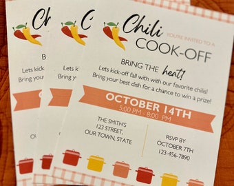 Chili Cook-off Printable Set