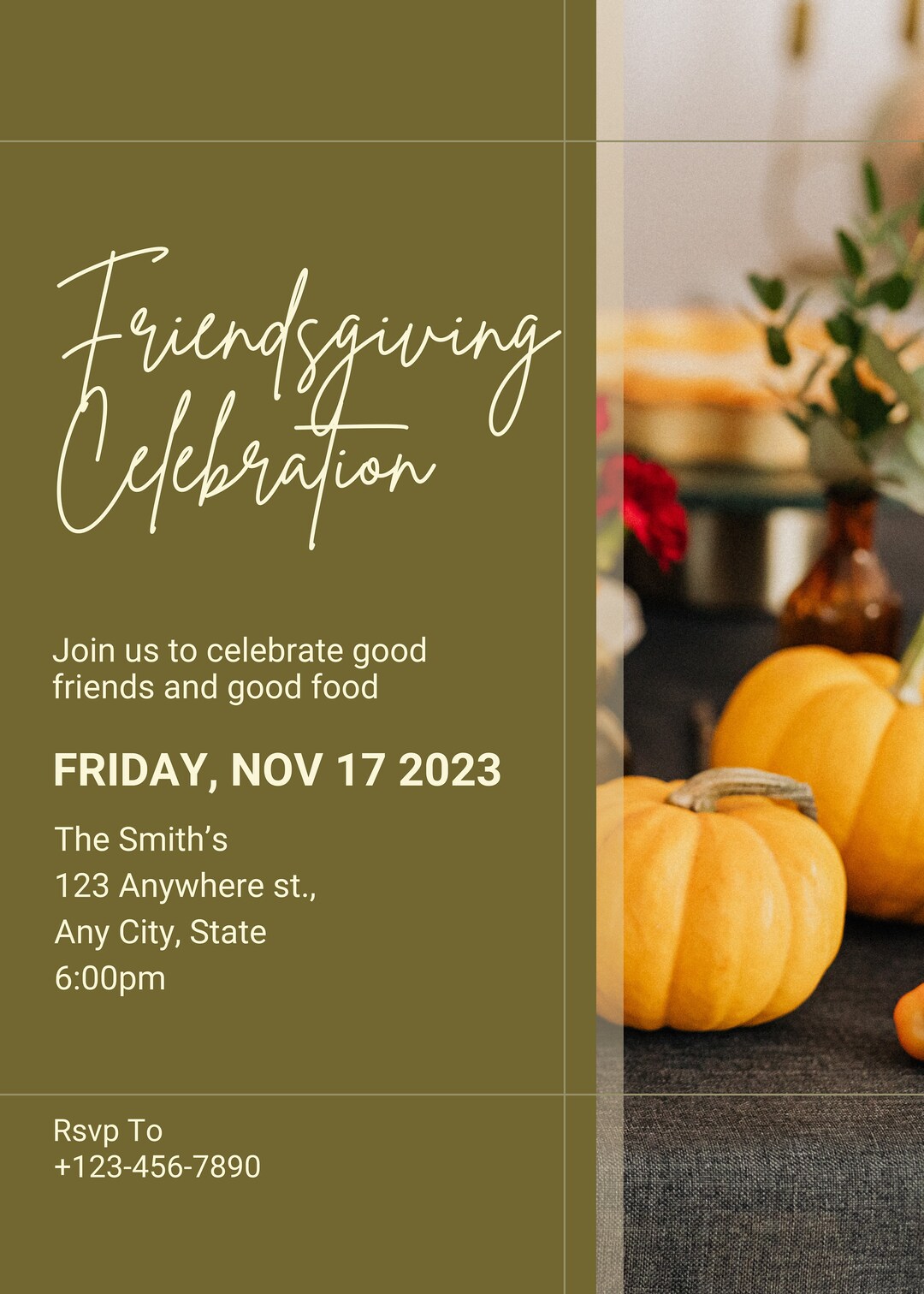 Customizable Friendsgiving Invitation - Etsy