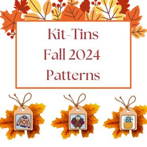 Fall Cross Stitch Patterns – Kit-Tins Autumn Designs (PDF Pattern)