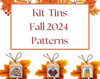Fall Cross Stitch Patterns – Kit-Tins Autumn Designs (PDF Pattern)