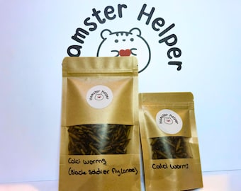 Dried Calci Worms – Black Soldier Fly Larvae - Hamster-Safe High Protein Snack