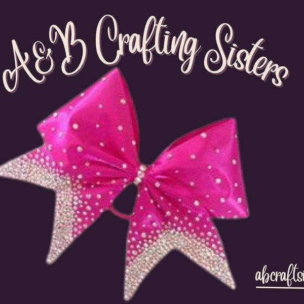 Cheer Bows, Personalized Bows, Handmade Bows, Rhinestone Bows, Cheerleading Bows, Big Bows, Stiff Bows, Bling Bows