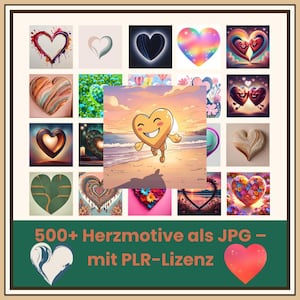 Meer dan 500 hart-clipartafbeeldingen als JPG met PLR – Digitale ontwerpkit