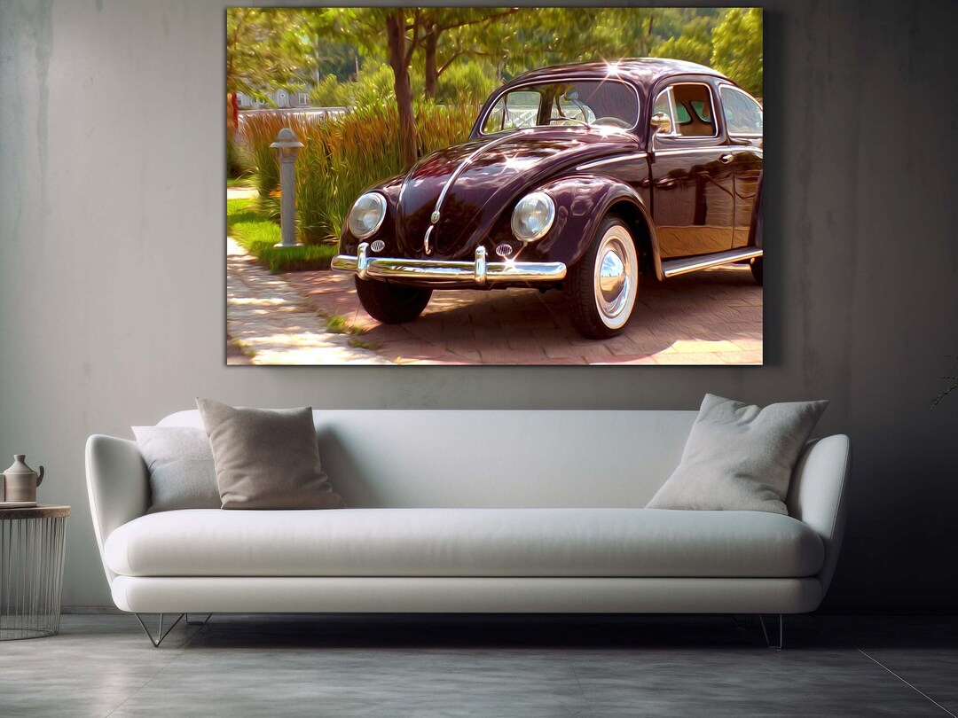 Vintage 1952 Split Window Volkswagen Beetle Metal Wall Art Etsy