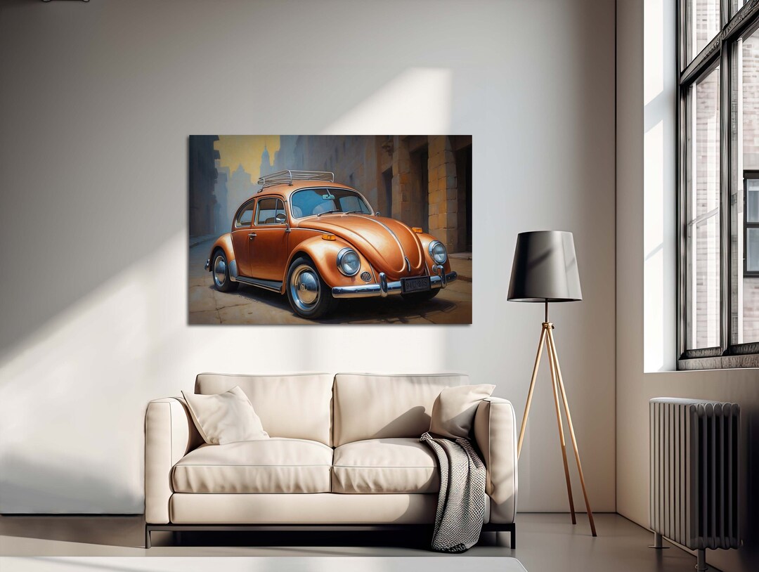 Classic Vw Beetle Bugs Fine Art Canvas Poster Vintage Vw Beetle Copper