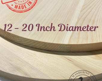 12, 14, 15, 16 and 17.5 Inch Solid Pine Round 1" Wood Blank - Crafters Bulk Wholesale