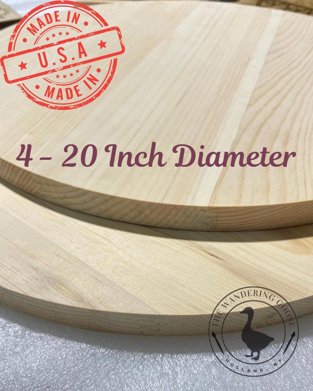 Pine Wood Round: 3/4" Craft Blank, USA Made