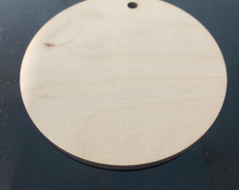 Laser Cut Birch Plywood Circles: DIY Craft Discs, 10 Pack