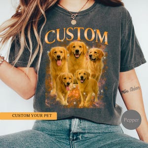 Custom Pet Shirt Retro Graphic 90s Shirt Dog Bootleg Shirt Custom Bootleg Rap Tee Dog Custom 90S Bootleg Shirt Personalize Bootleg Tee Photo